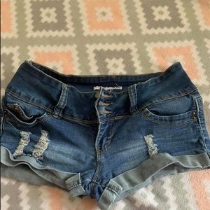 Blue jean shorts